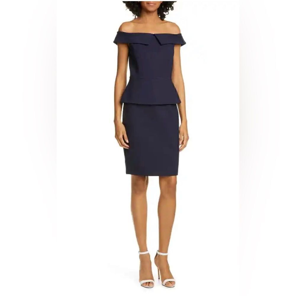 TED BAKER LONDON Bardot Fold Peplum Dress Laetita Ted Size 1 | US SZ 0-2 NWT